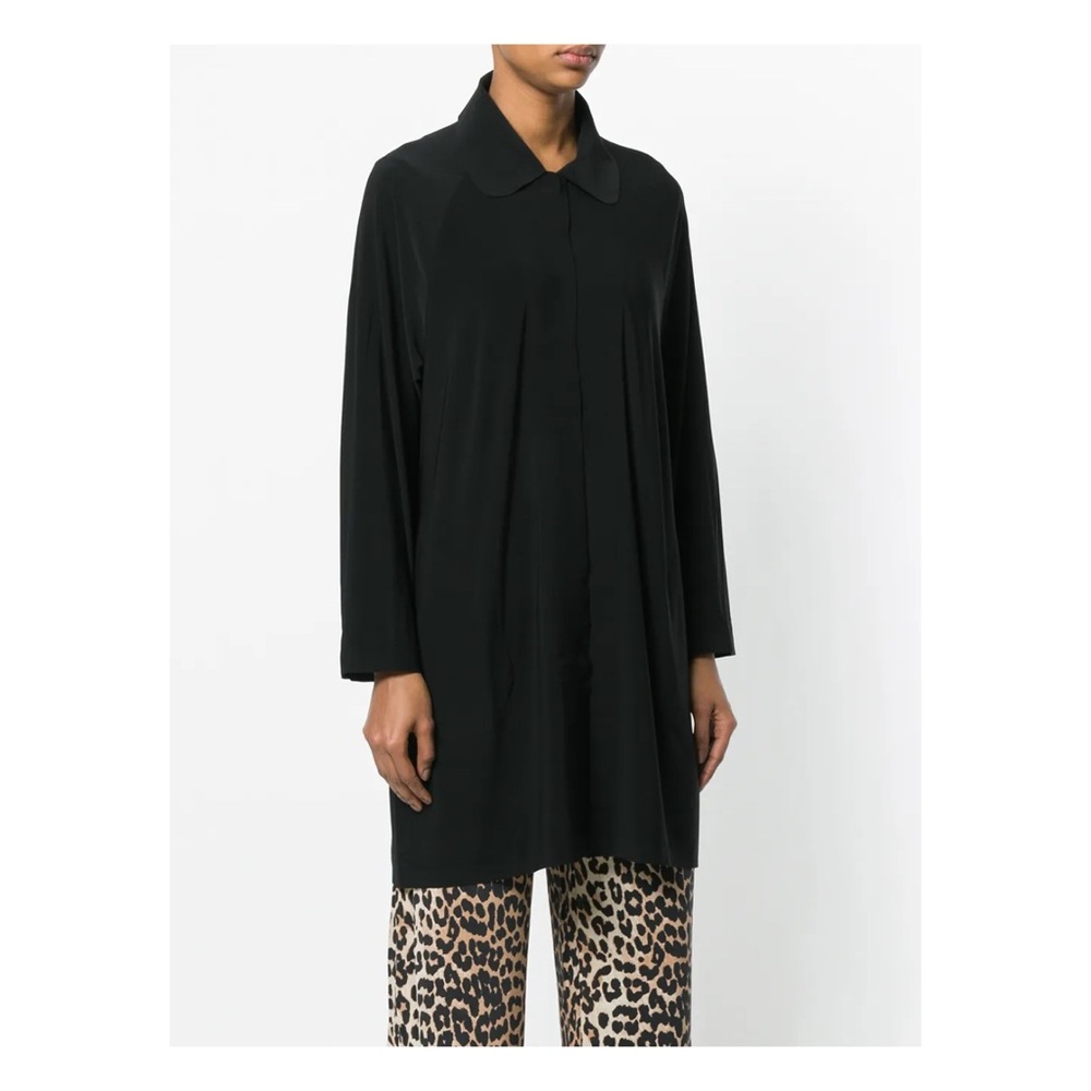 NORMA KAMALI Collared Longline Cardigan